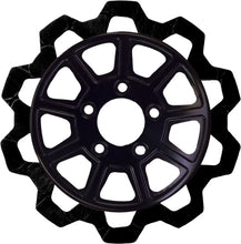Load image into Gallery viewer, Lyndall Racing Brakes 9 Spoke Rear Rotor in black with bow tie design, 11.5-inch diameter, 6mm thickness for high-performance braking.