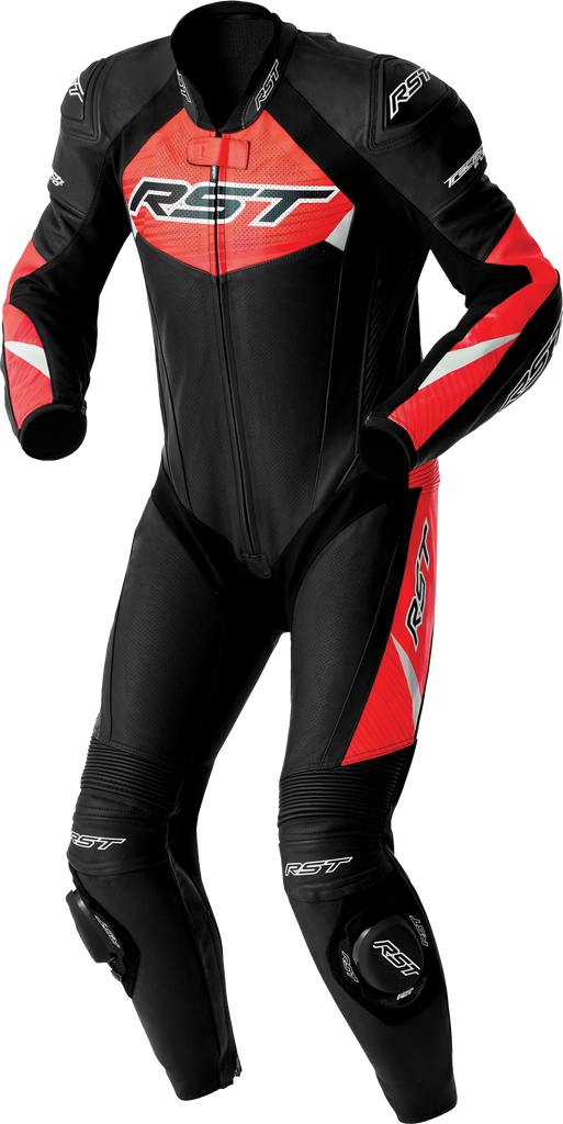 Tractech Evo D3o Suit Blk/Flo Red Leather Sm