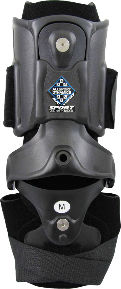 Allsport Dynamics IMC Sport Wrist Brace in size small, showing adjustable strap and supportive design for wrist stability.