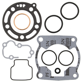 Vertex Top End Gaskets 681-0411 set showing detailed rubber seals and gasket components for engine top end replacement.