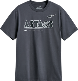 Alpine Star Cereal Ss Csf Tee in charcoal color, front view showing graphic design on casual T-shirt.