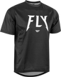 Fly Racing Action S.E. jersey in black, large size, featuring lightweight, breathable fabric and bold logo design.