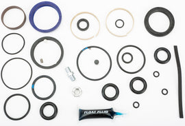 Fox Float 3 suspension rebuild kit for one shock, showing various internal components and seals for Fox bike shock maintenance