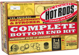 Hot Rods Engine Bottom End Kit Pol 421-HR0109 with pistons, crankshaft, and connecting rods displayed on a white background.