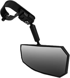 Spike Powersports rear view mirror for motorcycles, adjustable 1.625-1.75 inches, with a sleek design and reflective glass surface.