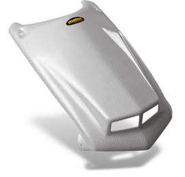 Maier Dominator hood Hon White Carbon for motorcycle body, featuring sleek white carbon finish and aerodynamic design.