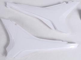 Acerbis white airbox cover for motorcycle body, model 21717-30002, with smooth surface and brand logo detail.