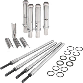 Speedy Pushrod Kit W/Covers Chrome, M8 17 24 (Exc.Vvt)