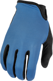 Fly Racing Mesh Gloves in slate blue, large size, featuring breathable mesh fabric and flexible fit for riding comfort.