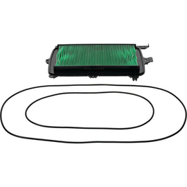 All Balls air filter kit for Honda, featuring a replaceable foam filter and rubber sealing edges for optimal engine protection