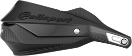 Polisport Plastics Trail Blazer Handguards in black, pair, designed for motorcycle protection, shown on a white background