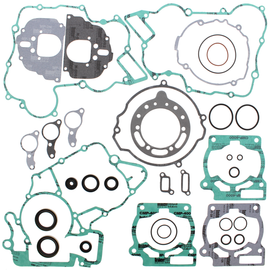 Vertex Complete Gasket Set with Oil Seals, featuring assorted gaskets and seals for engine maintenance, shown in the image.