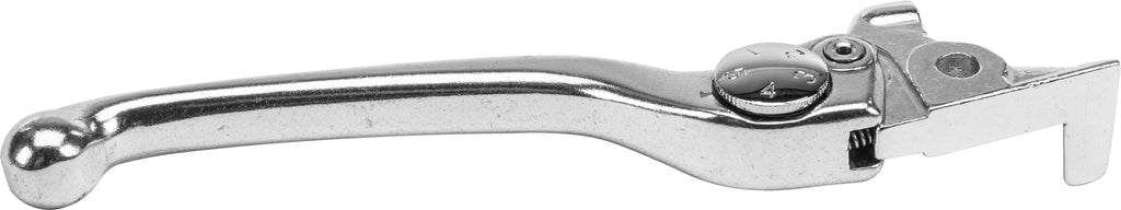 Silver Fire Power off-road brake lever with ergonomic design and mounting bracket, ideal for off-road motorcycles.