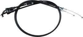 Motion Pro black vinyl throttle push-pull cable set for motorcycle or ATV control lines, shown with connectors and cable ends.