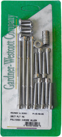 Gardner-Westcott Primary Derby Cover Hardware in M8 finish, used for motorcycle engine primary cover assembly.