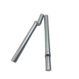 Silver HeliBars replacement handlebars for Suzuki motorcycles, featuring ergonomic design and durable metal construction.