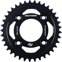 Load image into Gallery viewer, Steel 37-tooth rear sprocket for bikes, black Fire Power Fire Power brand, featuring durable gear teeth and a compact design.