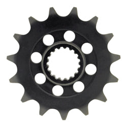Sunstar Front CS Sprocket 15T for Kaw Street motorcycle, showing the black metal sprocket with gear teeth and Sunstar branding