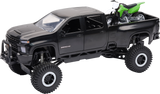 New Ray Toys - 1:20 Scale Chevrolet 3500 Hd Offroad Pickup W/Grn Dirt Bike - 959-0182