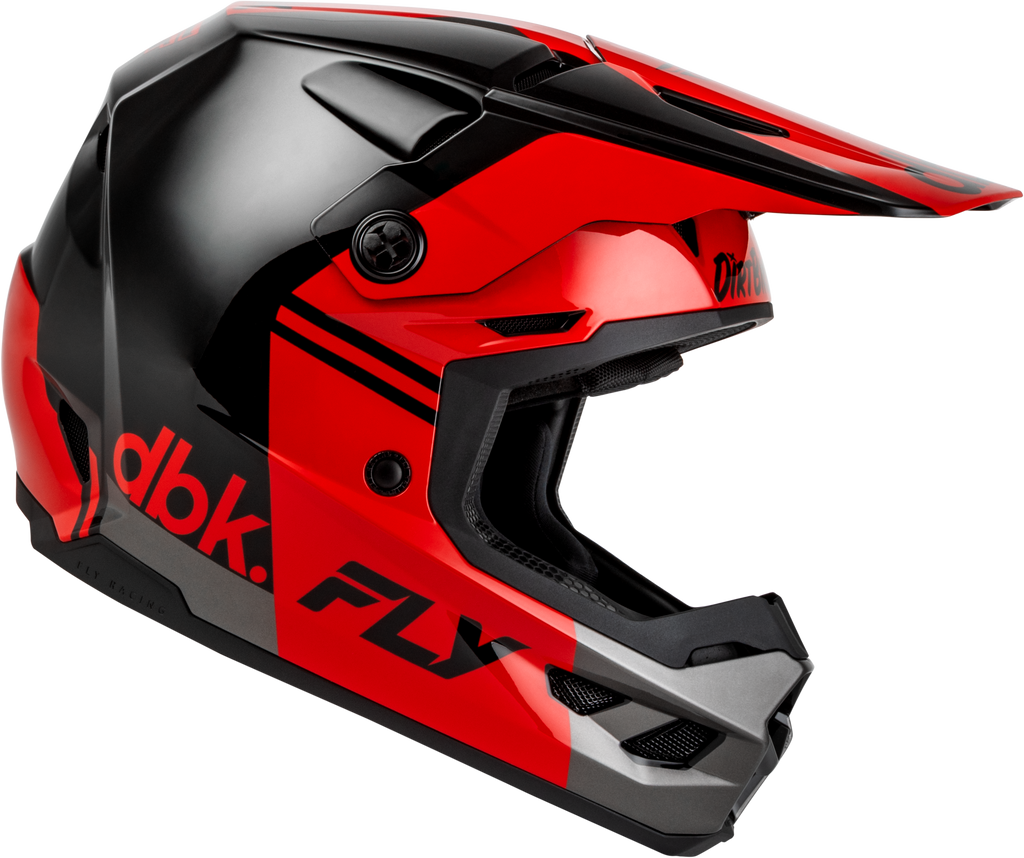 Kinetic Dbk Helmet Black/Red/Grey Lg