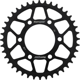 Supersprox steel rear sprocket 40T for street bikes, black 520 chain size, compatible with Kawasaki and Polaris models.
