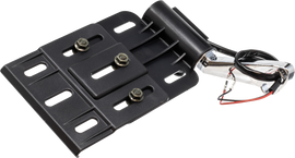 Letric Lighting Co foldable tag mount with black and chrome finish, designed for versatile lighting applications.