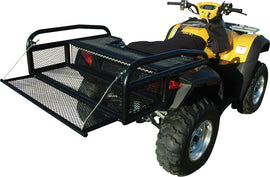 Kolpin rear drop basket for utility vehicles, featuring sturdy metal construction and a spacious cargo area for outdoor gear.