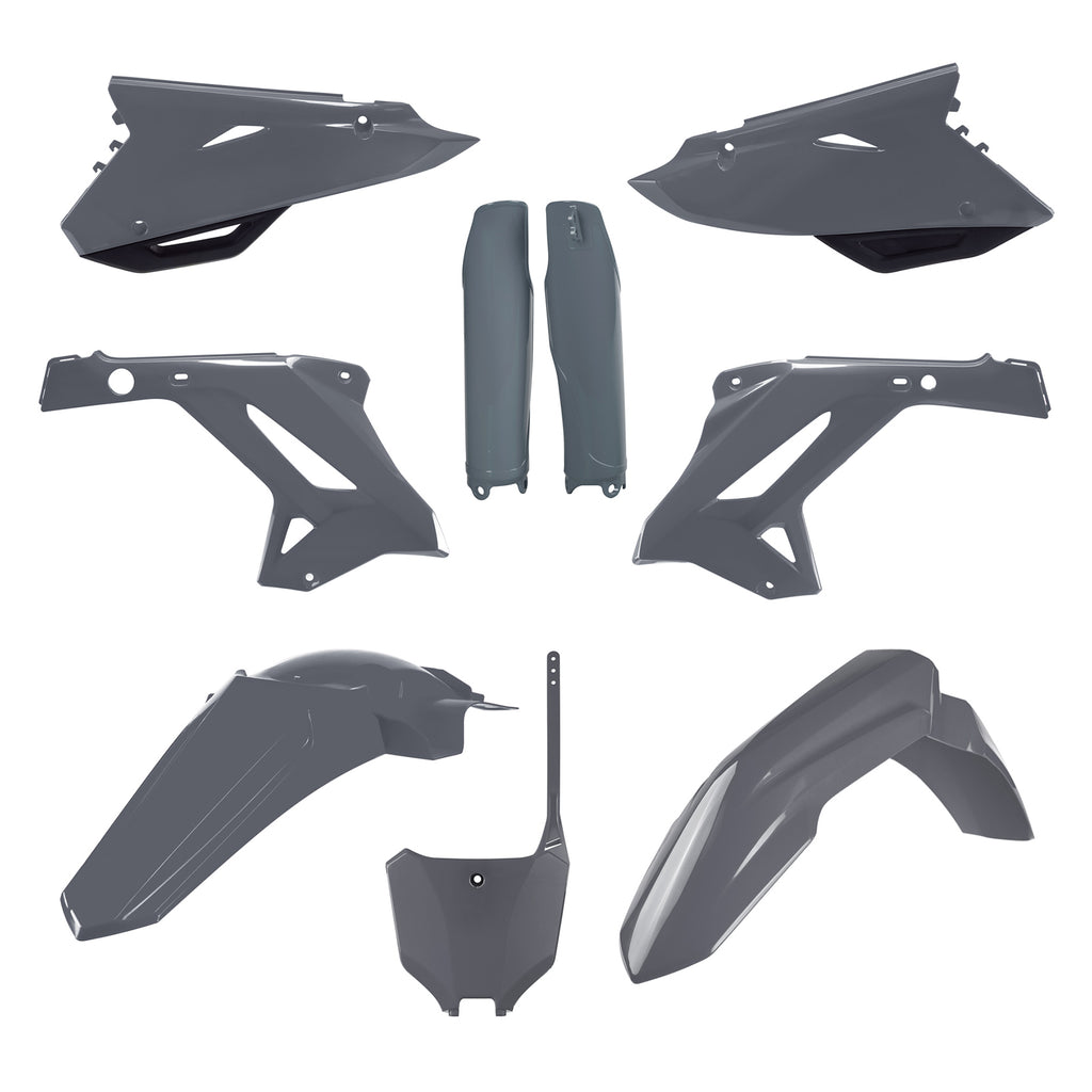 Polisport Plastics Restyle Kit Cr`22 Honda motorcycle body plastics with new panels and graphics, designed for durability and style.