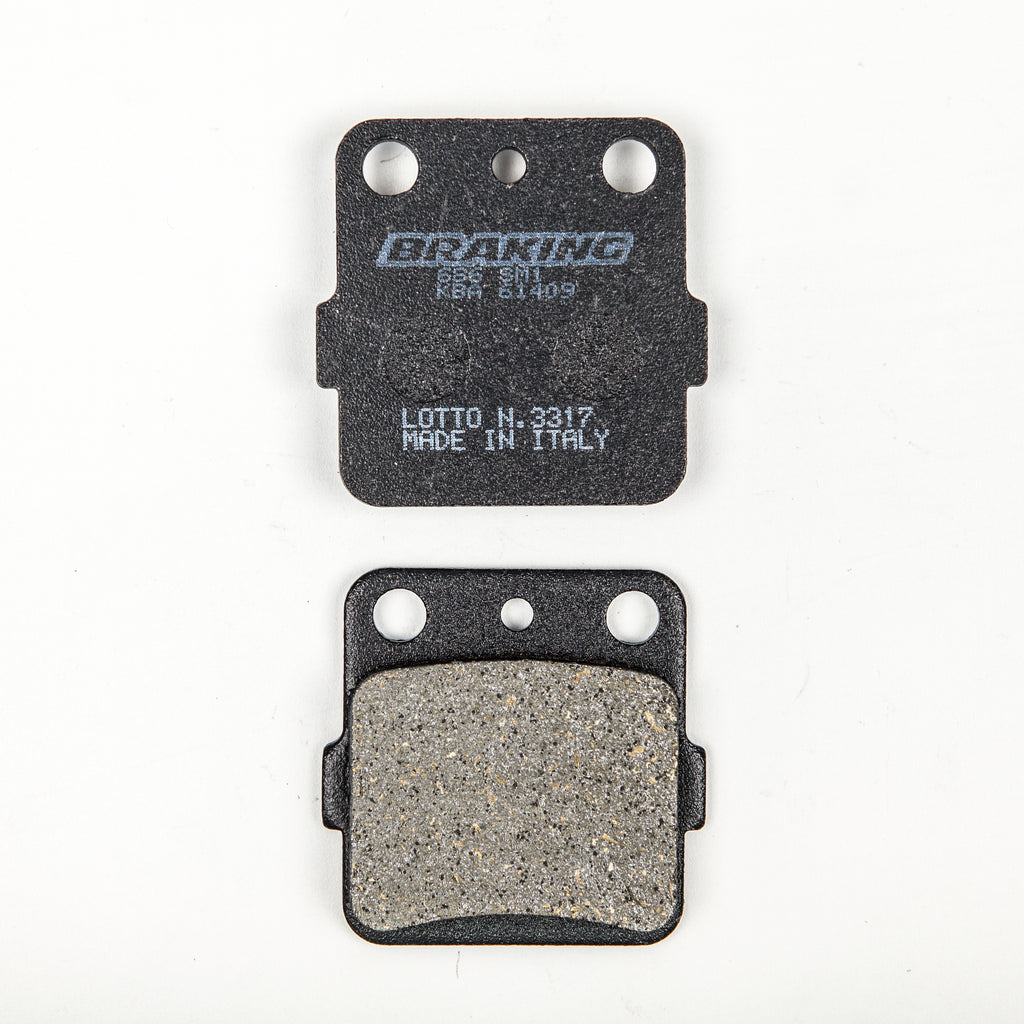 Semi-metallic Braking Brake Pad Set 31-686S from Braking, showing two brake pads with metal backing and friction material.