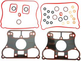 James Gasket top end gasket and seal kit with metal rocker base for motorcycle engine repair, part 17030-07-X.