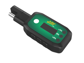Battery Tender LCD/LED voltage display tool showing a digital readout on a compact device for monitoring battery voltage.