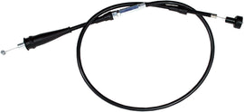 Motion Pro black vinyl throttle cable for motorcycle control lines, showing the flexible cable with protective black vinyl covering.