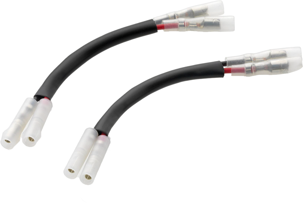 Pair of RIZOMA turn signal cable kits for motorcycle electrical systems, featuring connectors and wiring components.
