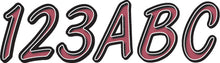 Load image into Gallery viewer, Hardline Series 400 registration kit graphics and decals in burgundy and black, featuring detailed design elements and branding.