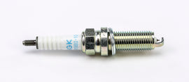 NGK Spark Plug #95371/04 2-LKAR9BI-10 showing the metal and ceramic components of the automotive ignition spark plug