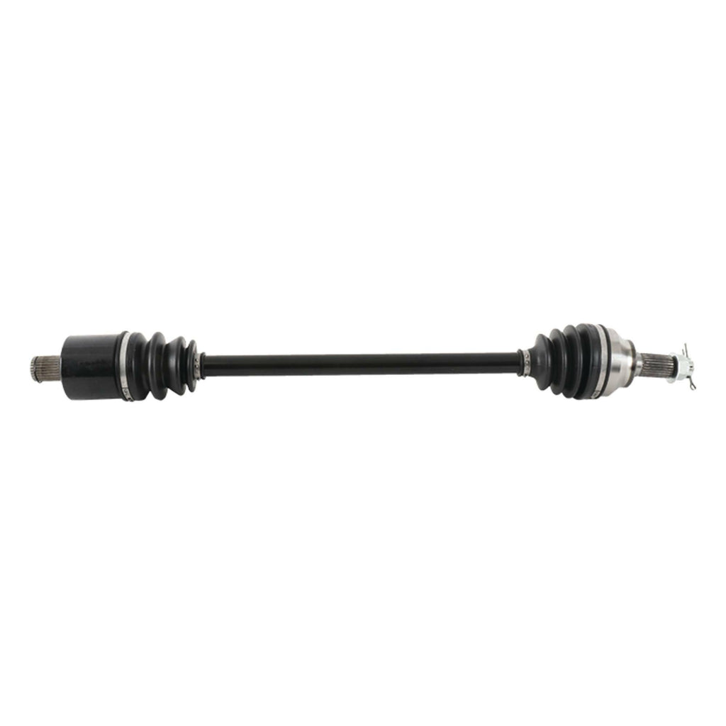 All Balls drive axle 536-0079 shown with metal shaft, rubber boot, and connecting components for motorcycle or ATV.