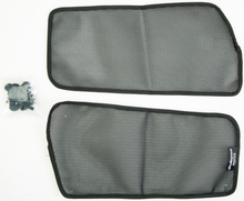 Load image into Gallery viewer, Polisport Plastics radiator louver mesh for motorcycle body, showing black plastic grille with mesh design and mounting points.