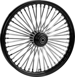 HardDrive 48-spoke black steel wheel with 21x2.15-inch tire and 3/4-inch hub, designed for heavy-duty applications.