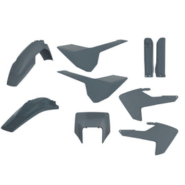 Polisport Plastics Enduro Kit with mask in Nardo Grey for Husqvarna 64-90898, includes body panels and protective mask.