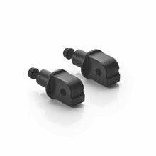 Load image into Gallery viewer, RIZOMA black passenger footpeg mount kit with metal components and mounting points, designed for motorcycle footpeg installation.