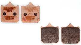 GALFER Sintered brake pads for bikes, showing the FD262G1370 model with detailed metal backing plates and friction material.