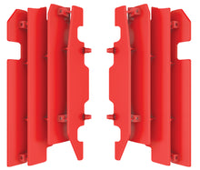 Load image into Gallery viewer, Polisport Plastics radiator louvers in red, model 64-56530, designed for motorcycle radiators, shown in the image.