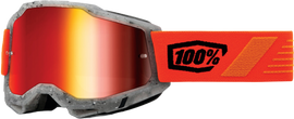100-PERCENT Accuri 2 goggles with Schrute mirror red lens, sporty eyewear for cycling or outdoor activities.