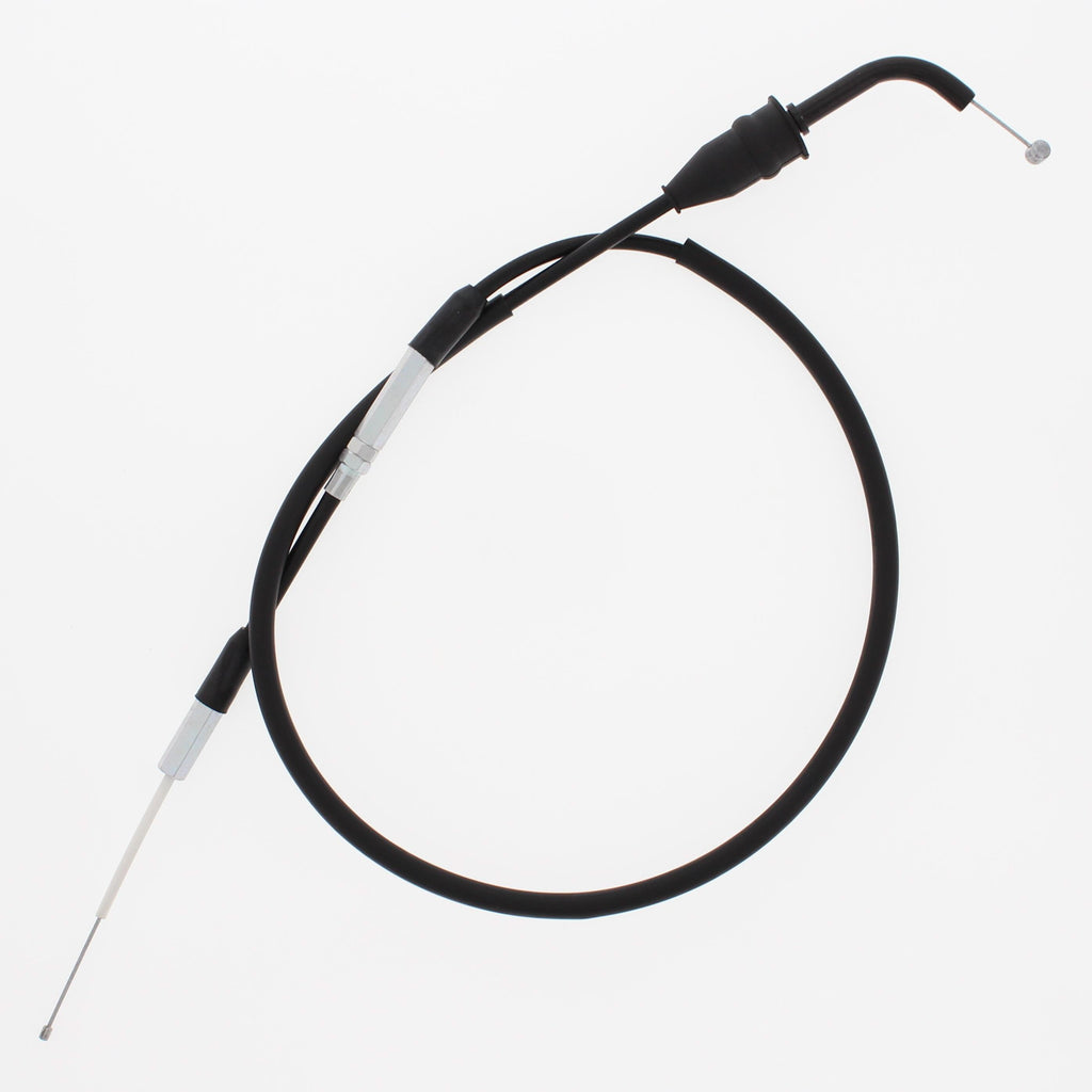 All Balls throttle cable 24-51195 for hydraulic control lines, showing a close-up of the black cable with metal fittings.
