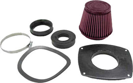 K&N air filter model 767588 showing pleated cotton filter element for enhanced airflow and filtration in automotive applications.