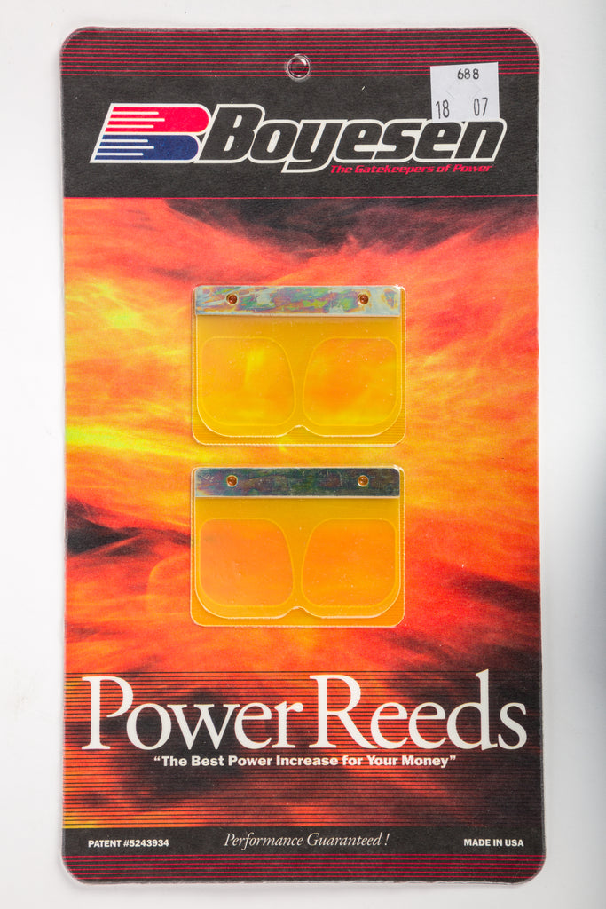 Boyesen motorcycle reeds 59-7688 for intake and carburetor system, showing metal reeds with black rubber edges.