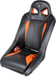 Pro Armor G2 rear seat in orange for Polaris RZR, featuring a durable, contoured design for off-road comfort and safety.