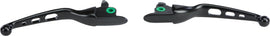 HardDrive black 3-hole lever set for touring motorcycles, fits 2017-2020 models except Tri Glide, includes handle levers.