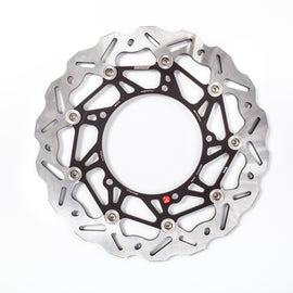 Braking Sk2 directional left rotor for brakes, showing the metal disc with ventilated design and mounting holes.