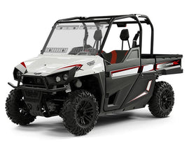 Spike Powersports full windshield for MS 63-1119, showing the clear, curved windscreen mounted on a motorcycle.